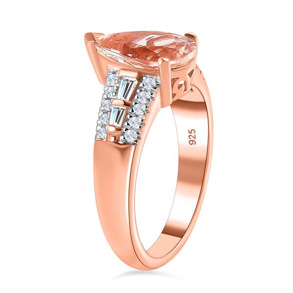 AA Morganit und Zirkon Ring - 2,26 ct. image number 5