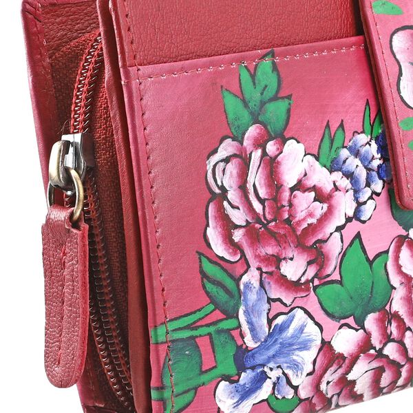 SUKRITI -RFID Echtleder Portemonnaie, dunkelblau image number 8