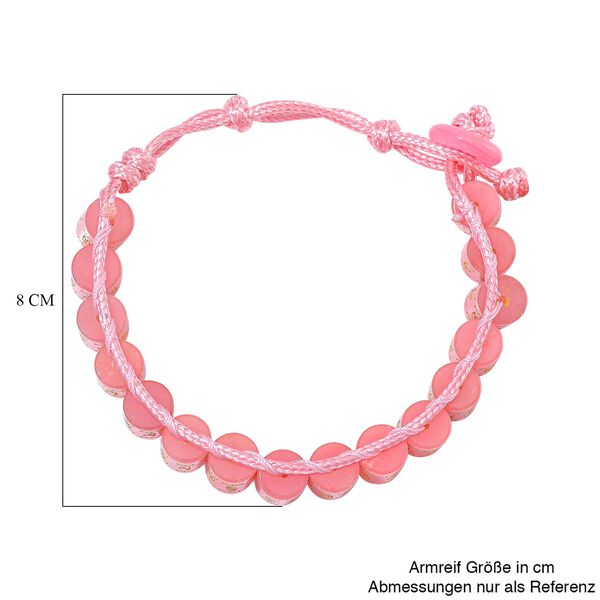 Flexibles rosa Jade Armband - 235 ct. image number 5
