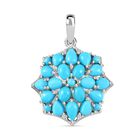 AA Sleeping Beauty Türkis Anhänger 925 Silber rhodiniert ca. 3,24 ct.