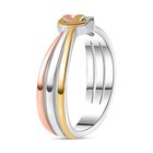 GP Amore Kollektion - Tricolor Herzknoten Ring image number 4