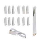 BEAUTECH Mini Sonic Pfirsichflaum-Entferner - 2-in-1 Dermaplaning & Augenbrauen-Trimmer, mit 6 Ersatzklingen und LED-Funktion, Größe: 13x2,7x1,1 cm