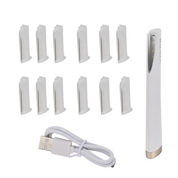 Mini Sonic Gesichtshaarentferner, 12 Klingen, wei&szlig;