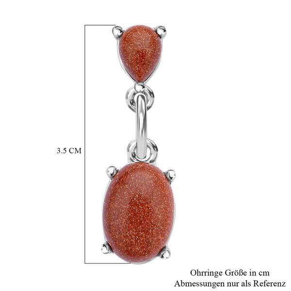 Gold Sandstein Ohrringe, silberfarben ca. 25,00 ct image number 5