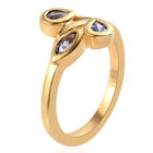 Tansanit Ring 925 Silber vergoldet (Größe 16.00) ca. 0,51 ct image number 4