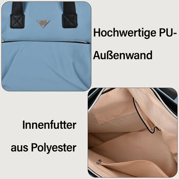 Praktischer Shopper mit verstellbarem Riemen, Blau