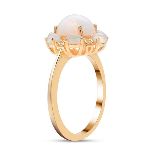 Nat&uuml;rlicher, &auml;thiopischer Opal-Ring, 925 Silber Gelbgold Vermeil  ca. 2,45 ct image number 5