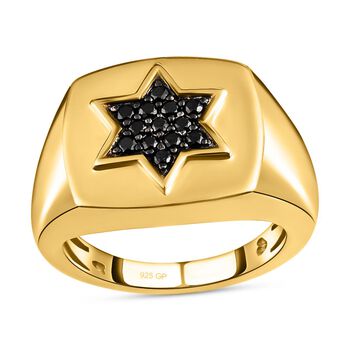 GP Celestial Dream Kollektion - Schwarzer Diamant und blauer Saphir-Ring - 0,35 ct.