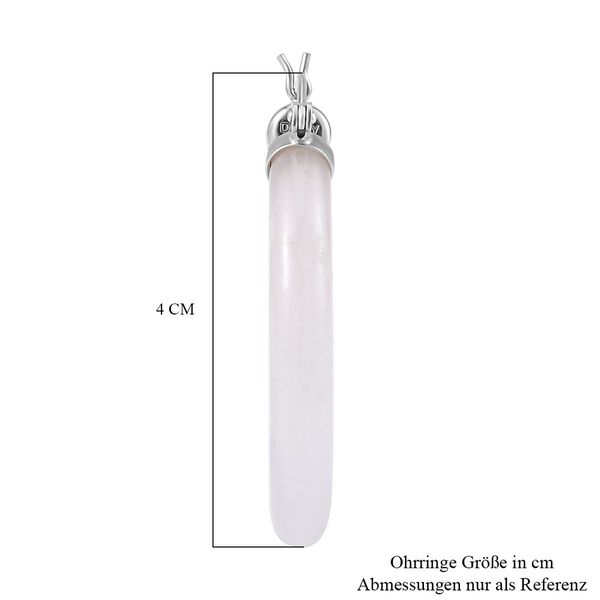Weiße Jade Ohrringe 925 Silber rhodiniert ca. 77.00 ct image number 4