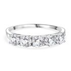 Moissanit Ring 925 Silber rhodiniert (Größe 18.00) ca. 1,20 ct