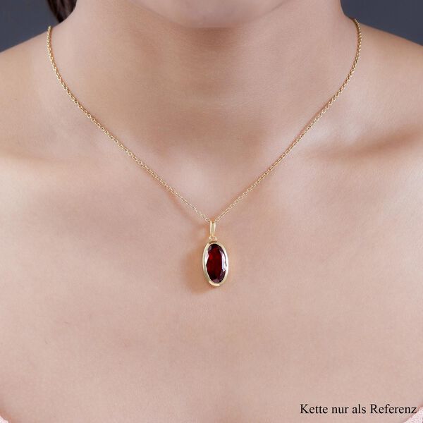 Nat&uuml;rlicher Mosambik Granat-Anh&auml;nger, 925 Silber vergoldet ca. 6,04 ct image number 2