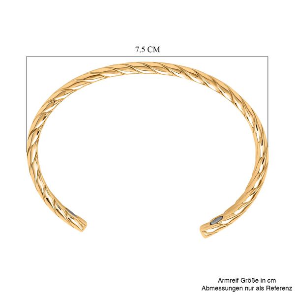 Armreif mit Magneten, goldfarben, ca. 18.5 cm image number 4