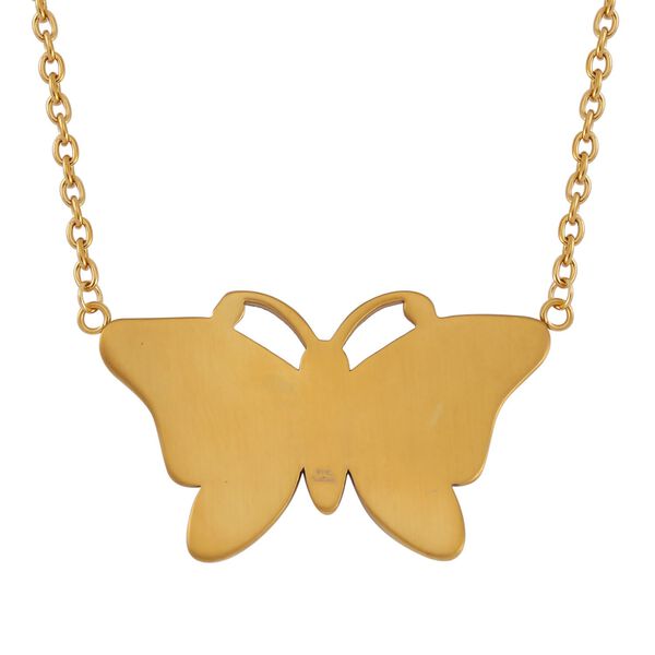 Mehrfarbige Halskette im Murano-Stil in Goldton, 60 cm image number 3