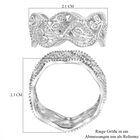 ALLORO Ring mit Diamantakzenten, 925 Silber platiniert image number 6