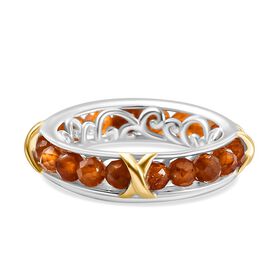 Hessonit Granat Ring - 8 ct.