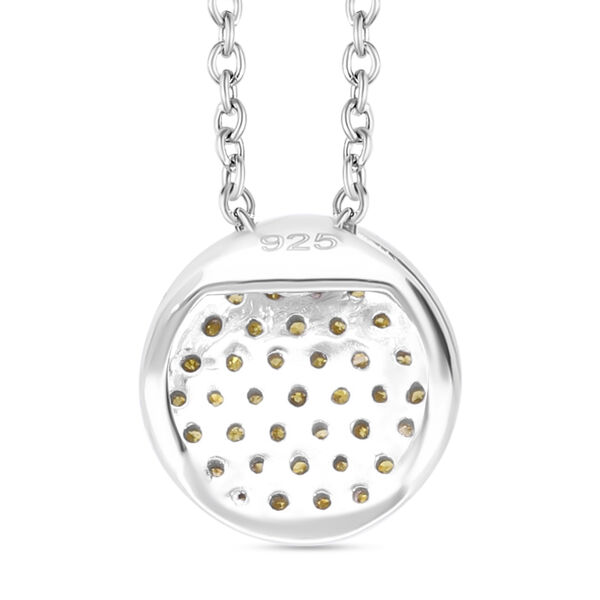 2er Set- Gelber Diamant-Anhänger mit 50cm Kette und Ohrringe - 0,48 ct. image number 10