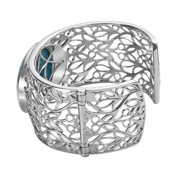 Blauer Türkis-Armreif, 19cm - 59,55 ct. image number 4