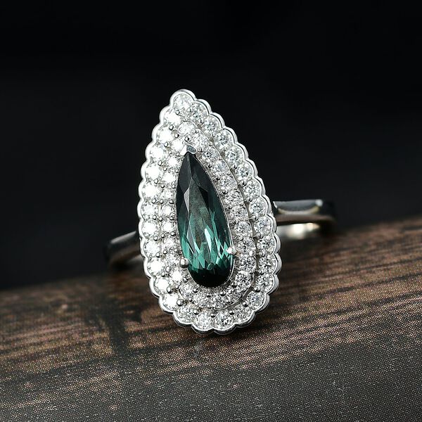 D'Joy AAA Pirineu Lagoon Turmalin und Moissanit Ring - 1,69 ct. image number 1
