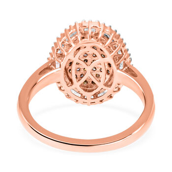 Nat&uuml;rlicher Champagner und wei&szlig;er Diamant-Ring - 1 ct.