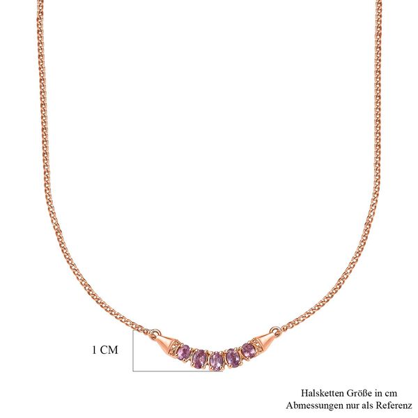Lila Spinell Halskette, 925 Silber Ros&eacute;gold Vermeil ca. 1.19 ct image number 6