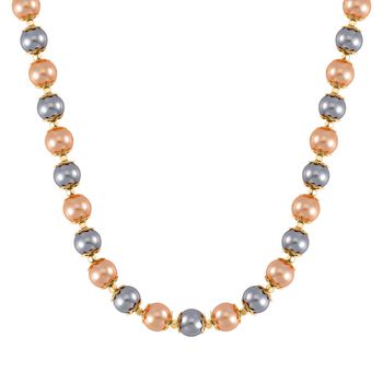 Goldene Muschelkernperle Schmuckset  Legierung vergoldet