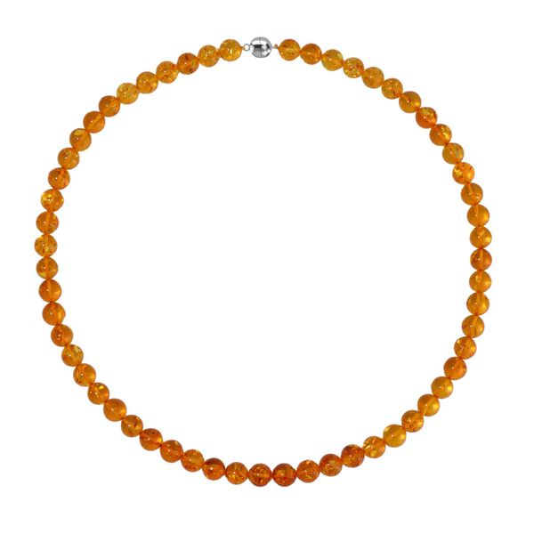 Bernstein Halskette ca. 50 cm 925 Silber rhodiniert ca. 107,00 ct. image number 3