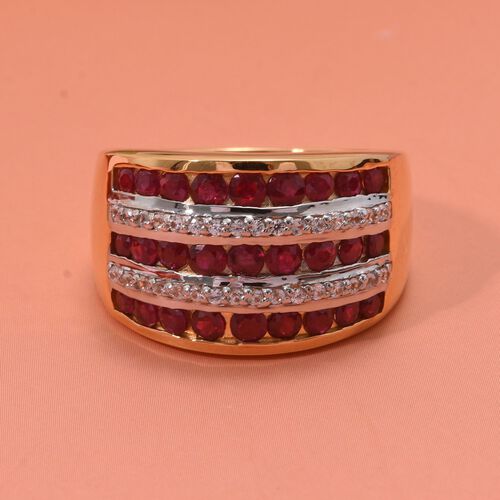 Natürlicher Mosambik Rubin und Zirkon Ring - 1,83 ct. image number 1