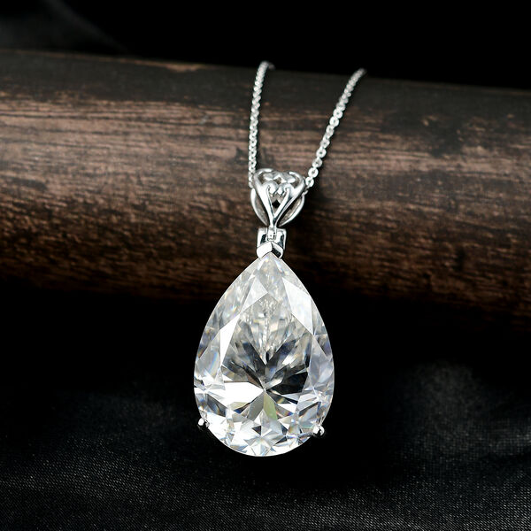 D'Joy Tropfen-Moissanit Anhänger mit 50cm Kette - 30 ct. image number 1