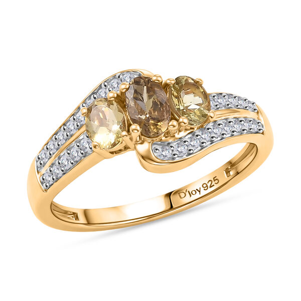D'Joy AA nat&uuml;rlicher, goldener Tansanit und Zirkon Ring - 0,86 ct. image number 3