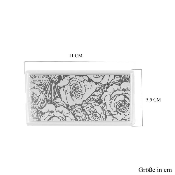 999er Silberfolie mit Rosenmotiv, 1 Gramm image number 4