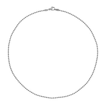 3er-Set - Kugelkette 40 cm, Gliederkette 45 cm und Ankerkette 55 cm, Silberton