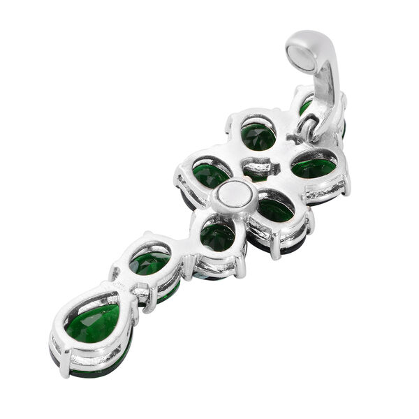 Simulierter Gr&uuml;ner Diamant Halskette40+10 cm Edelstahl ca. 24,40 ct image number 3