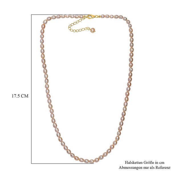 AA lavendel S&uuml;&szlig;wasser Perle 45+5cm Halskette image number 5