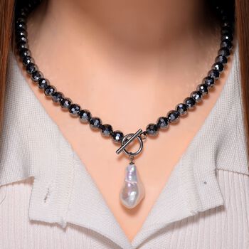 Barock-Perle und Terahertz 50cm Halskette