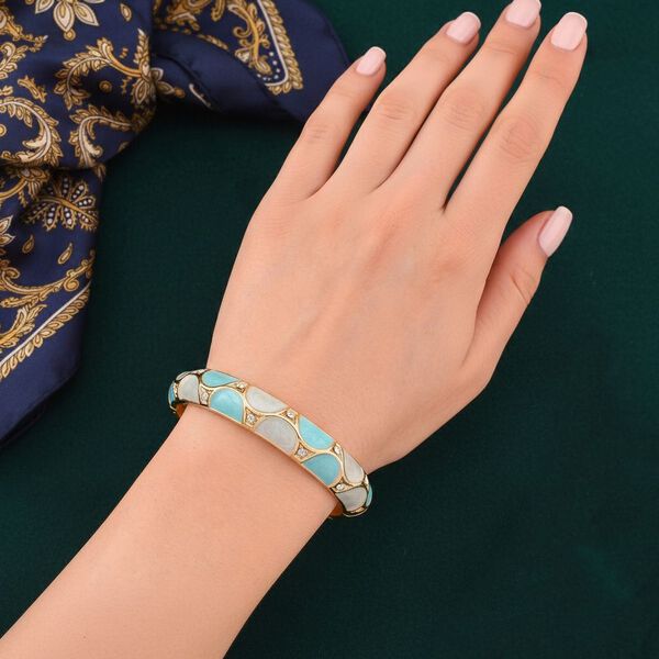 Wei&szlig;er Kristall Armreif ca. 18.5 cm Standard image number 3