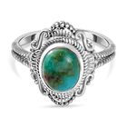 Sierra Nevada Türkis Ring, 925 Silber platiniert (Größe 20.00) ca. 2.69 ct