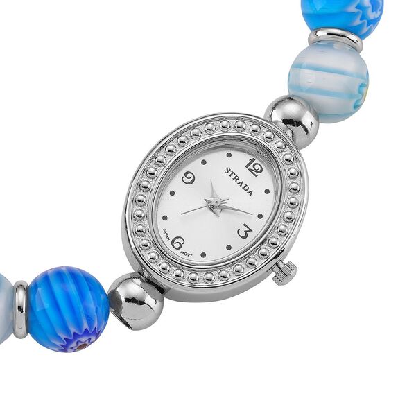 STRADA flexible mehrfarbige Armbanduhr im Murano-Stil, Japanisches Uhrwerk image number 5