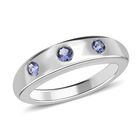 AA Tansanit Ring 925 Silber platiniert  ca. 0,37 ct image number 3