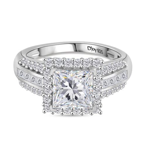 D’joy Moissanit Ring 925 Silber rhodiniert (Größe 19.00) ca. 2,57 ct image number 0