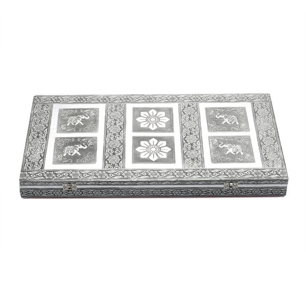 Schmuckaufbewahrungsbox im Vintage-Look, Elefanten-Prägung image number 3