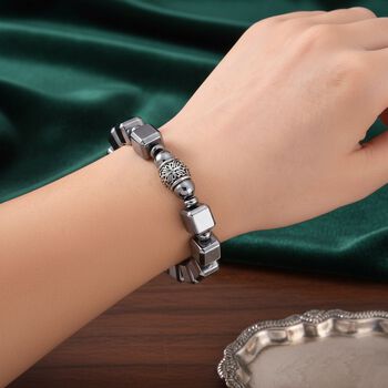 Terahertz Armband ca. 19 cm Reiner Edelstahl ca. 130,00 ct.