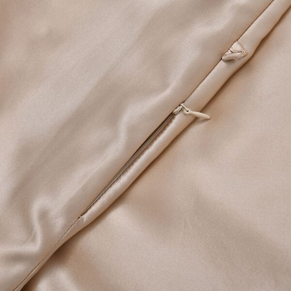 Serenity Night - 100% Maulbeerseide Sommerseidendecke mit Seidenf&uuml;llung Daunenkissen und Seidenkissenbezug Beige image number 20