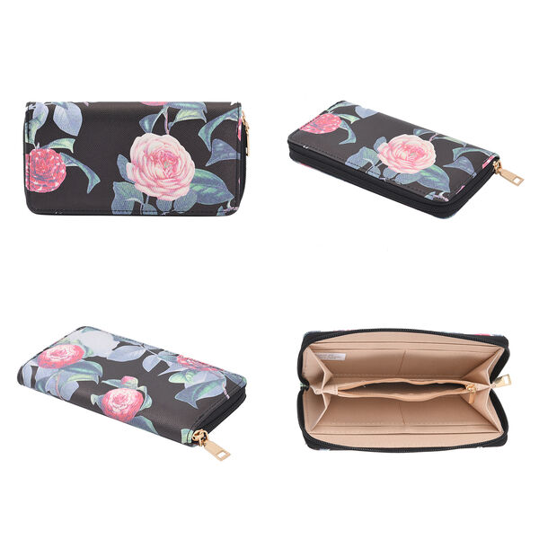 Passage - 4er-Set, Handtasche, Crossbody Tasche, Clutch und Brieftasche mit Blumen Muster image number 7