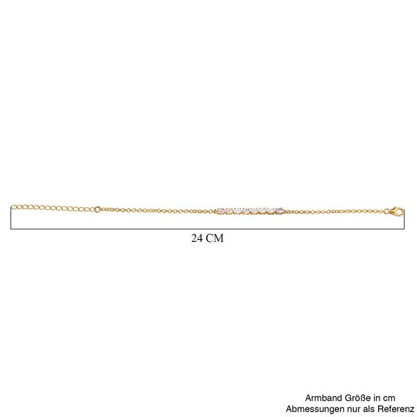D'Joy AA nat&uuml;rliches, &auml;thiopisches Welo Opal 19cm Armband, 925 Silber vergoldet - 1,53 ct. image number 5
