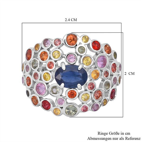 AA Blauer Saphir und Regenbogen Saphir Ring - 2,59 ct. image number 5