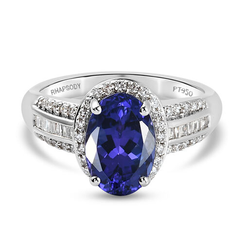 RHAPSODY AAAA Tansanit und VS EF Diamant Ring in 950 Platin - 3,78 ct. image number 0