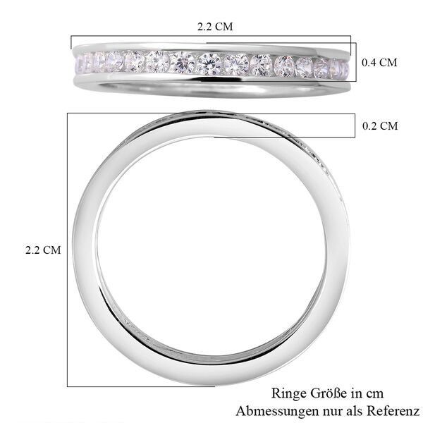 Lustro Stella - Wei&szlig;er Zirkonia-Ring, 925 Silber rhodiniert  ca. 0,57 ct image number 4