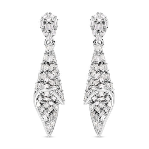 Weiße Diamant Ohrringe, 925 Silber platiniert, ca. 0,50 ct image number 0