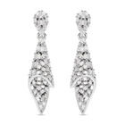 Weiße Diamant Ohrringe, 925 Silber platiniert, ca. 0,50 ct