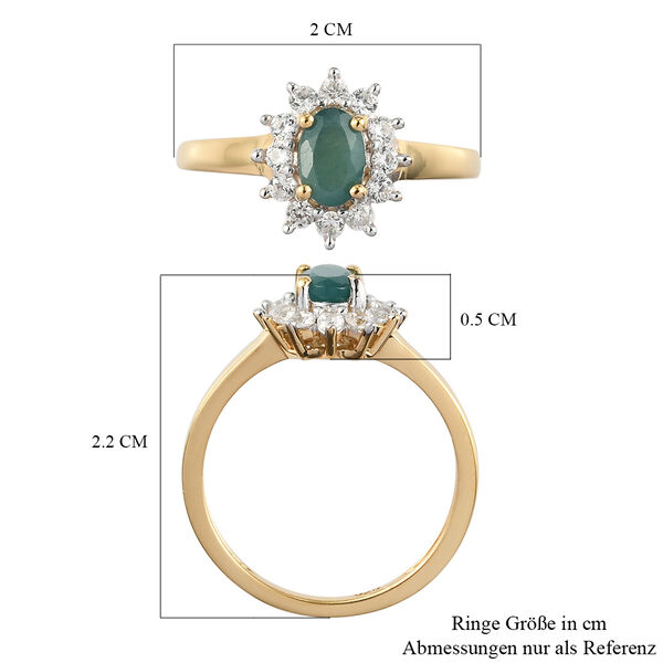 Grandidierit und Zirkon Ring 925 Silber vergoldet  ca. 0,77 ct image number 7